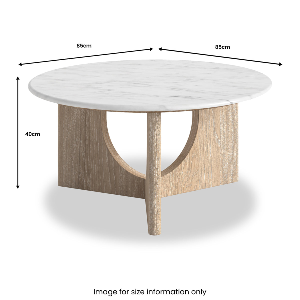 Portobello Round Coffee Table - Travertine Top