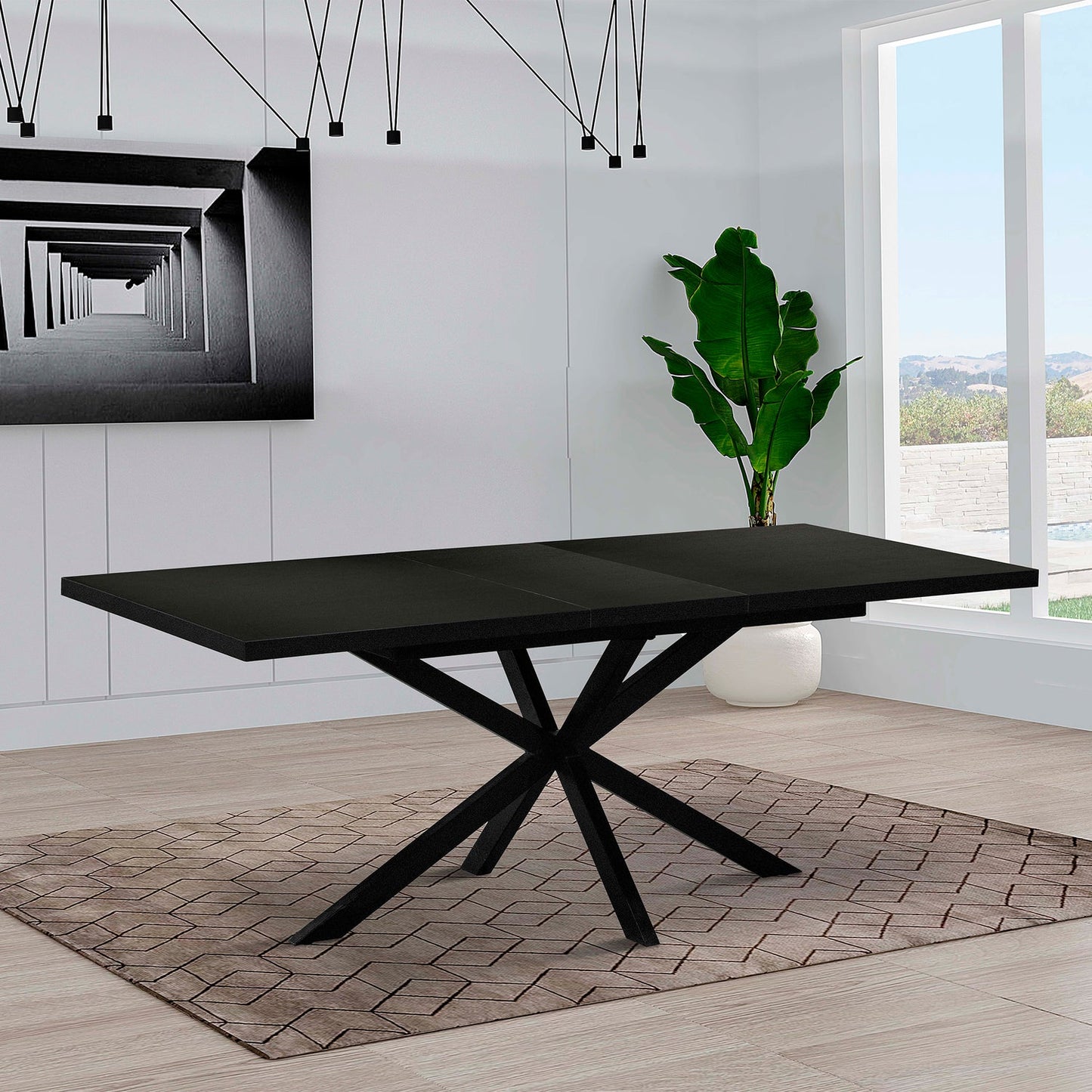 Martina Extending Dining Table - Black