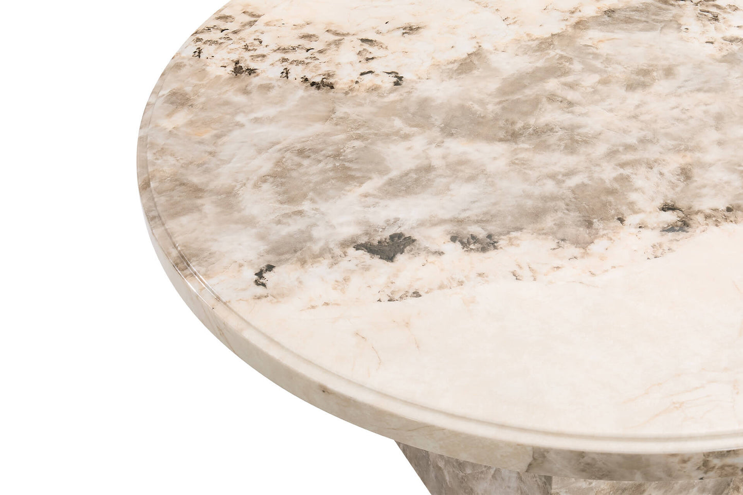 Artemis Round Dining Table 1300 Mottled - Mocha