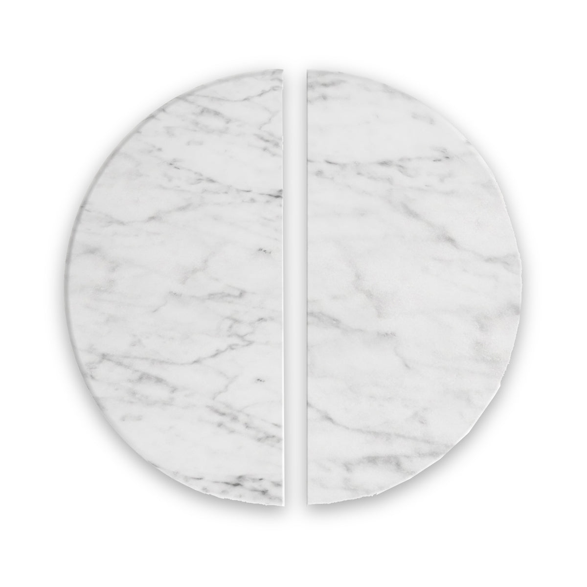Portobello Half Moon Nest of Tables - Travertine Top