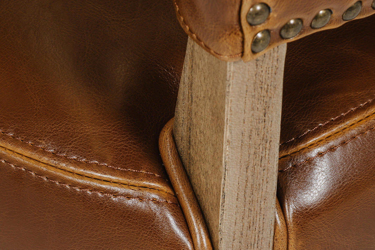 Duke Leather Dining Chair - Tan