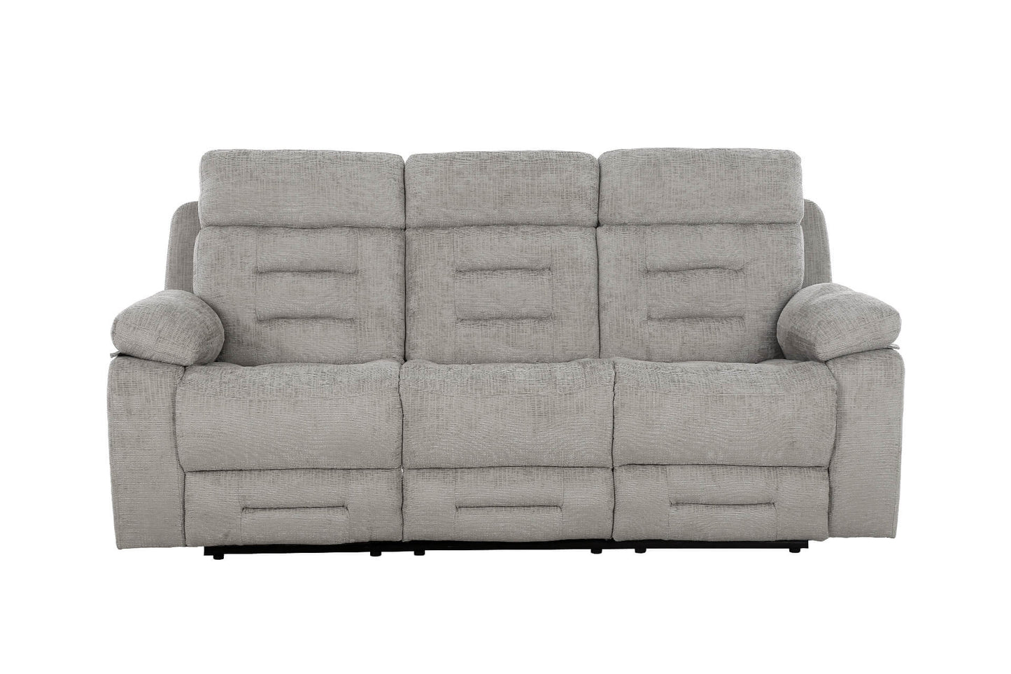 Wilbur 3 Seater Manual Recliner - Grey