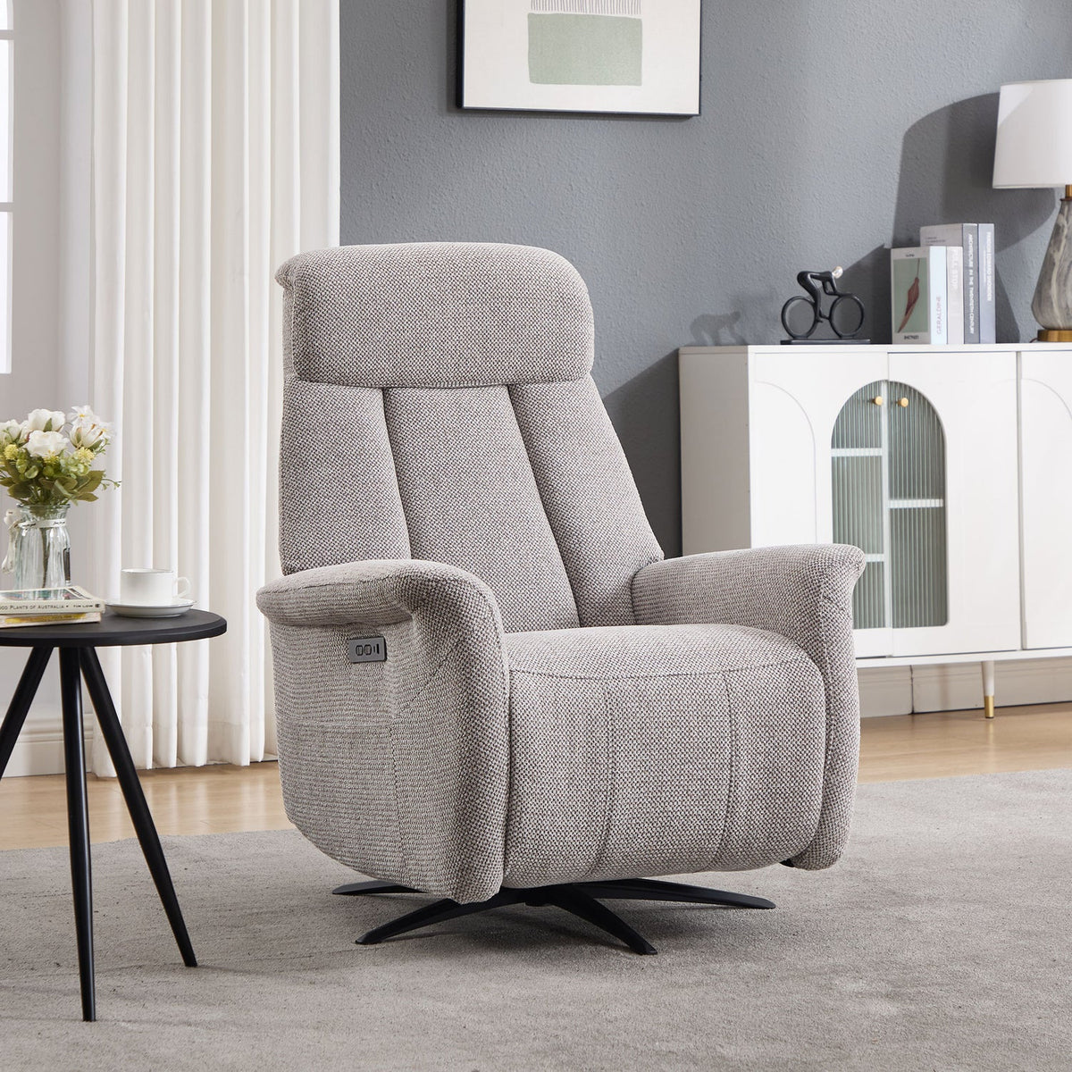 Hetty Swivel Recliner - Grey