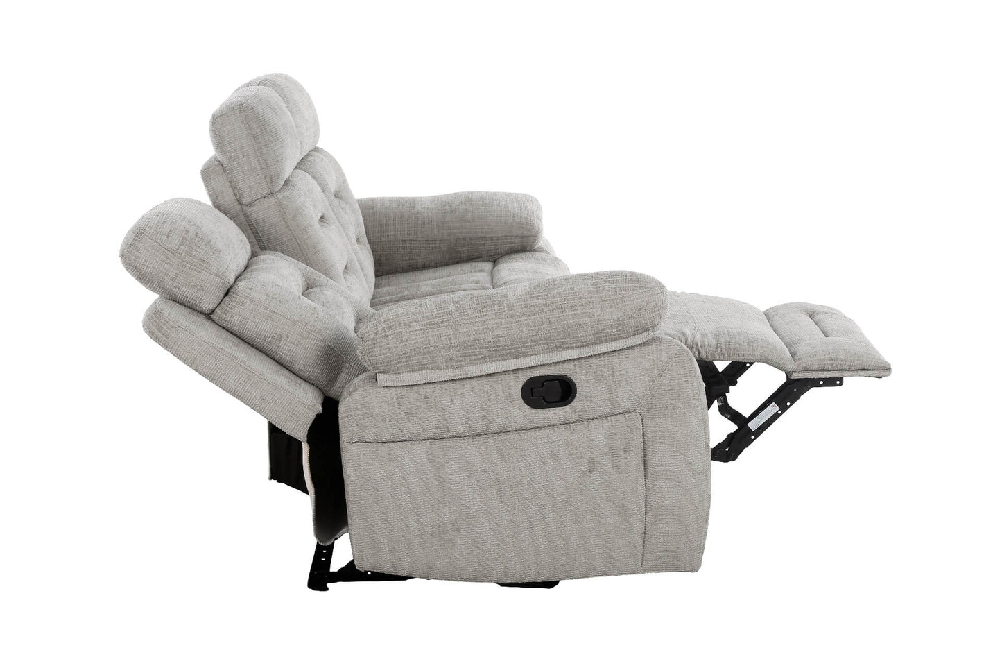 Wilbur 3 Seater Manual Recliner - Grey