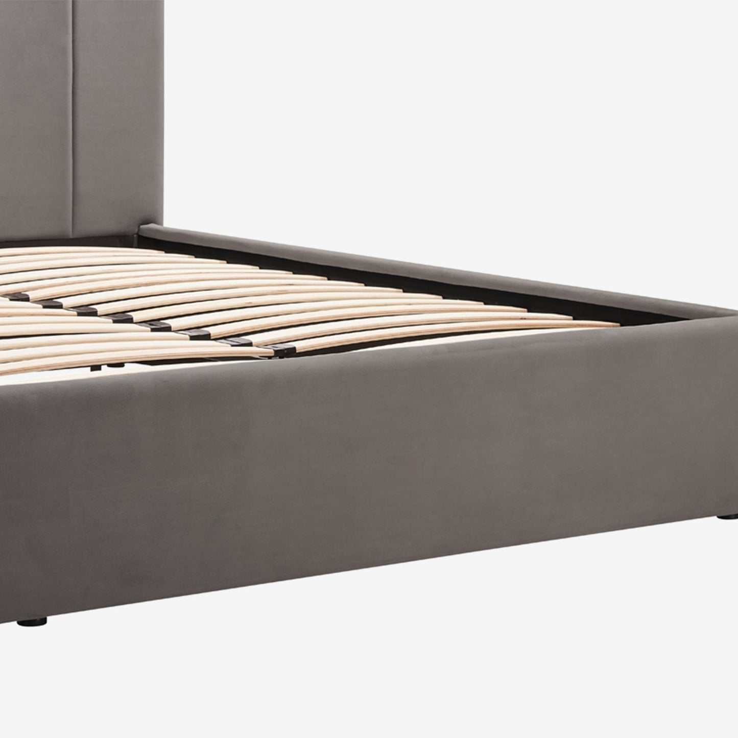 Lisa 4'6 Bed - Grey Velvet