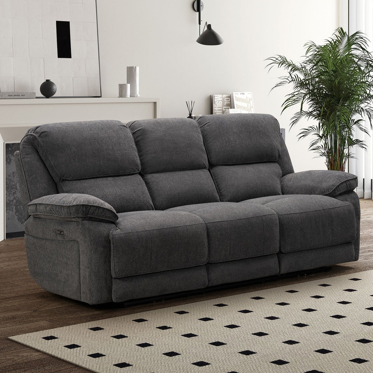 Seymour 3 Seater Sofa - Dark Grey