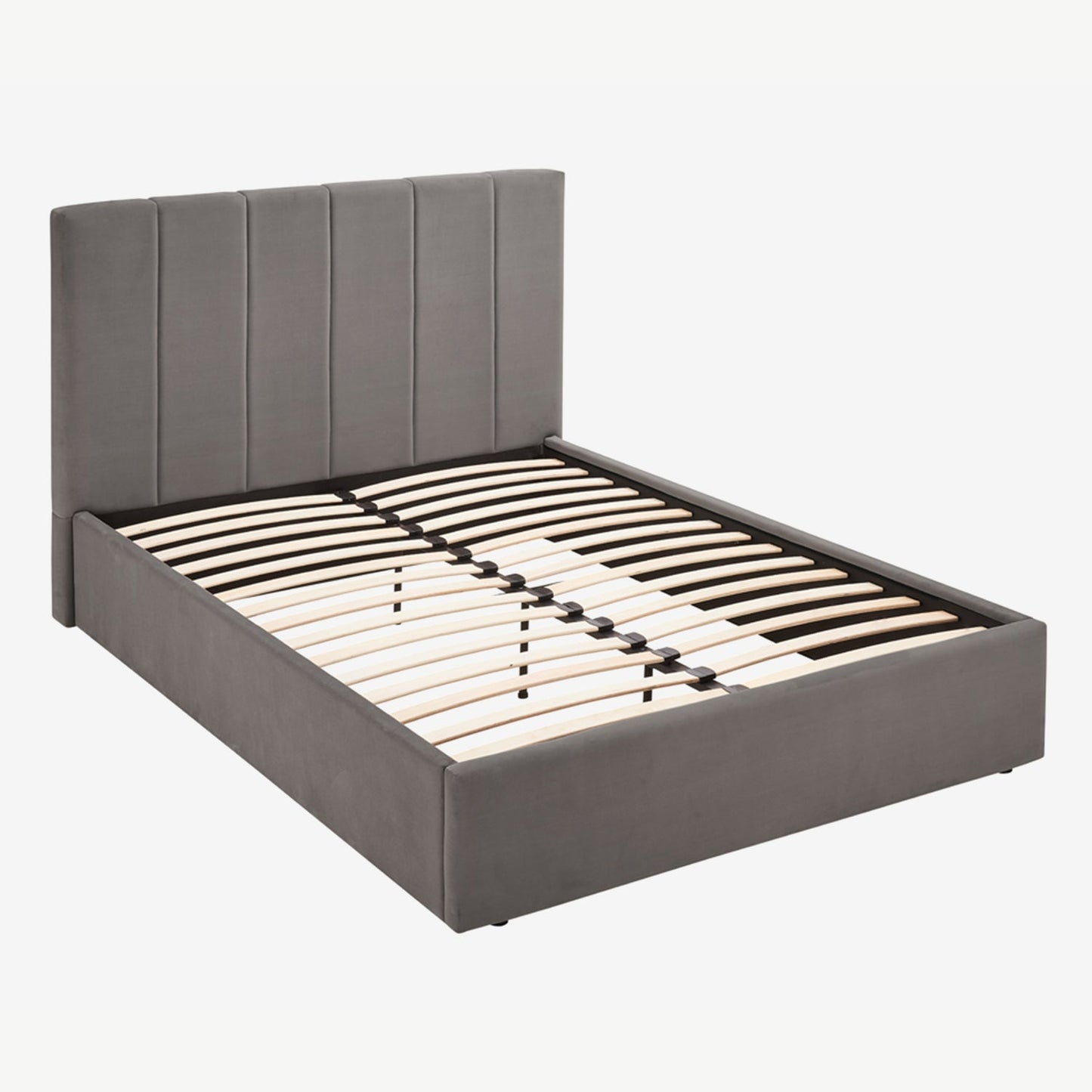Lisa 4'6 Bed - Grey Velvet