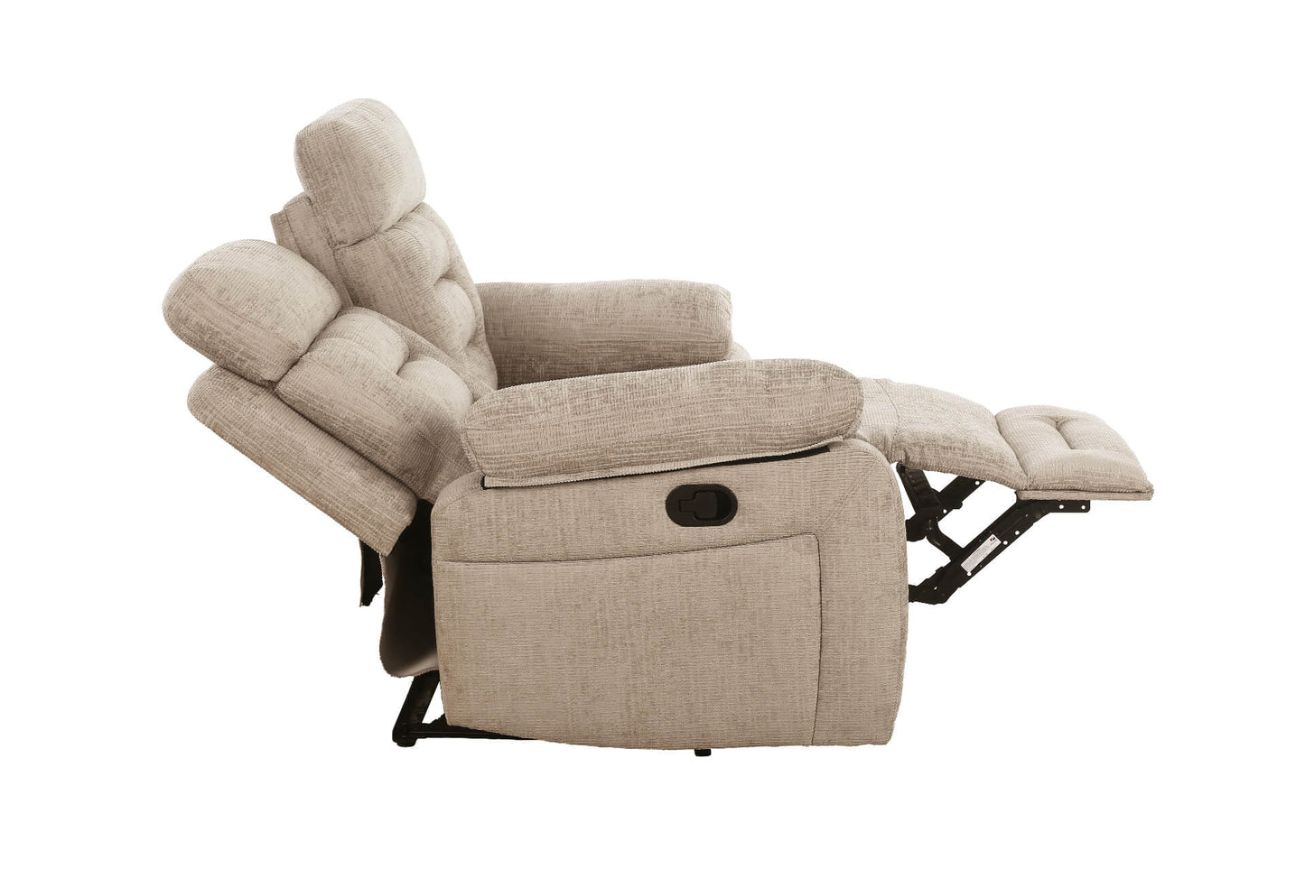 Wilbur 2 Seater Manual Recliner - Latte