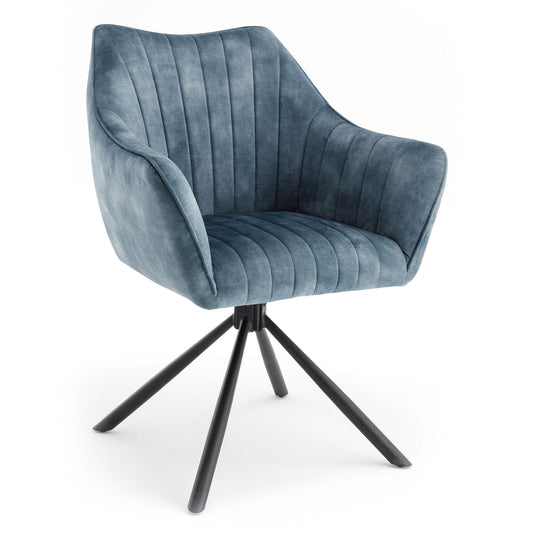 Elmer Dining Chair - Blue Velvet