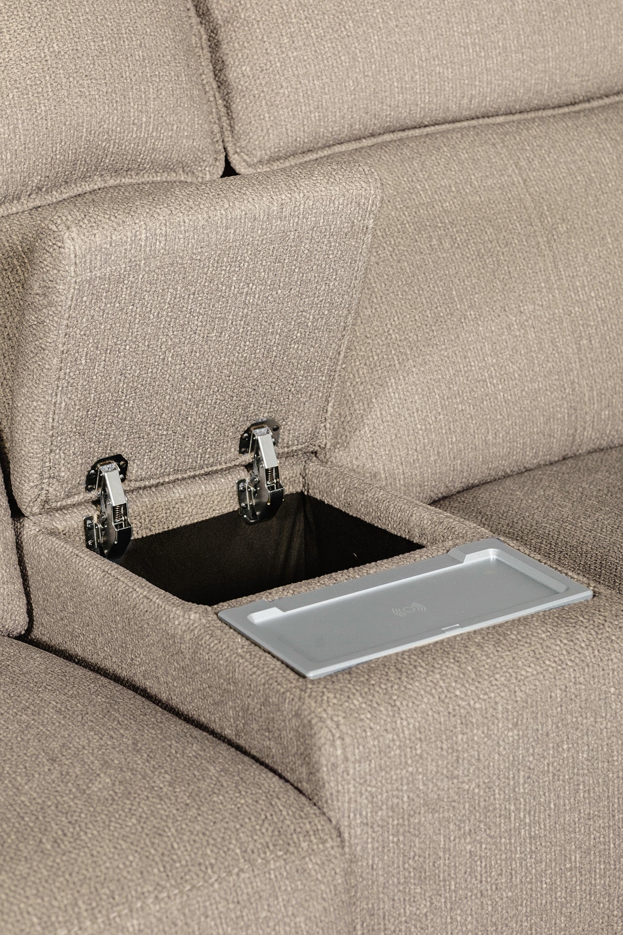 Blaine 2 Seater with Console - Latte