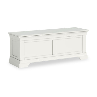 Burgundy Blanket Box - White