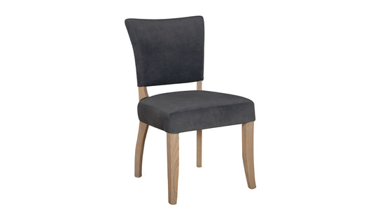 Duke Dining Chair - Dark Grey Velvet