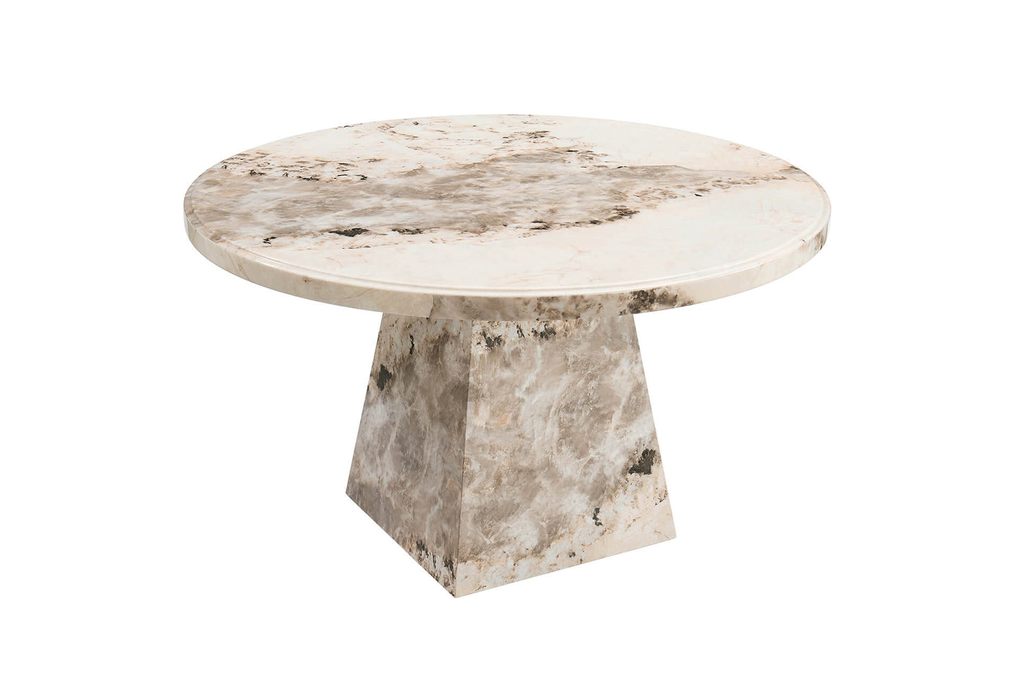 Artemis Round Dining Table 1300 Mottled - Mocha