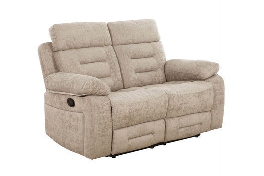 Wilbur 2 Seater Manual Recliner - Latte