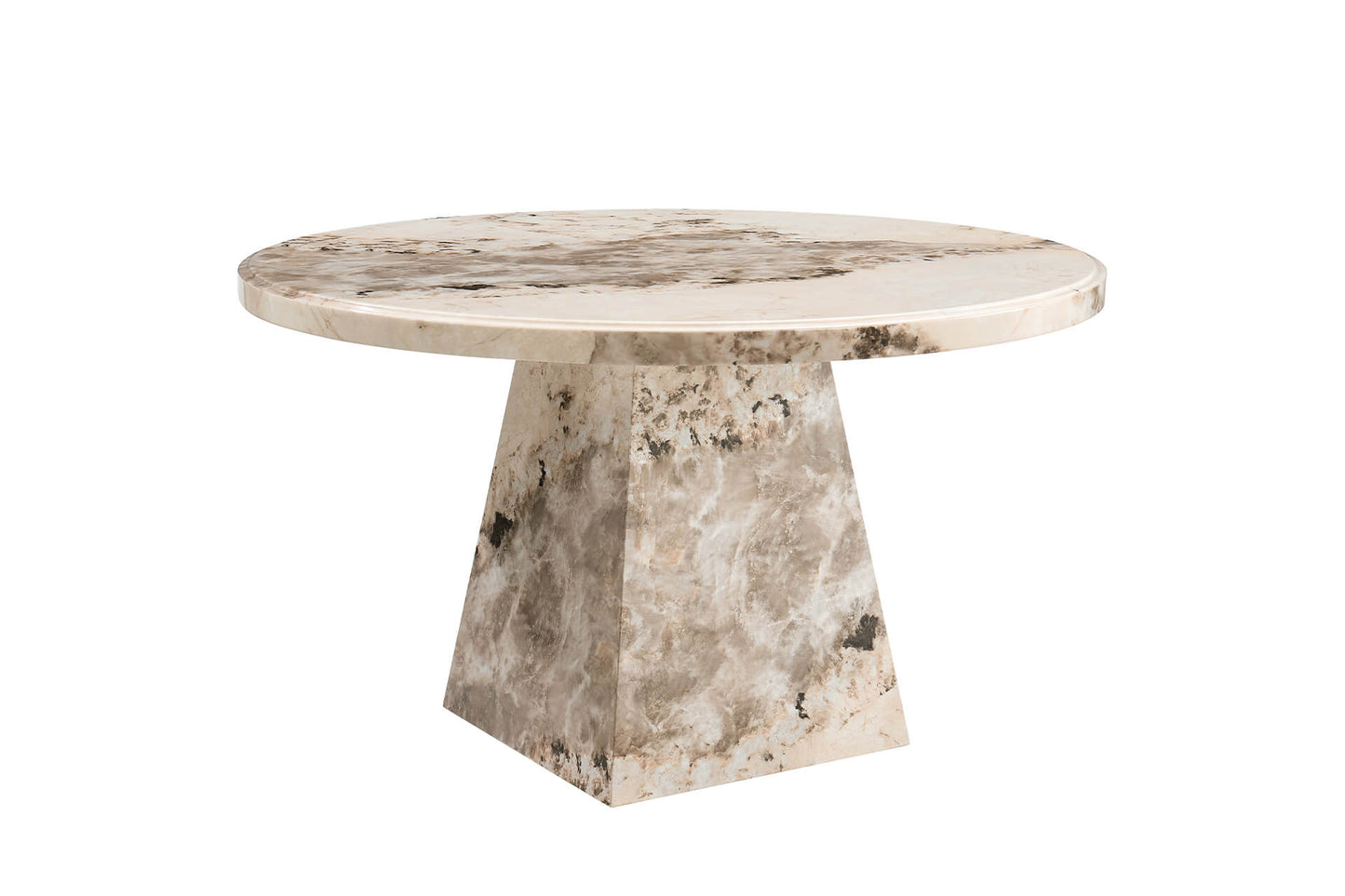 Artemis Round Dining Table 1300 Mottled - Mocha