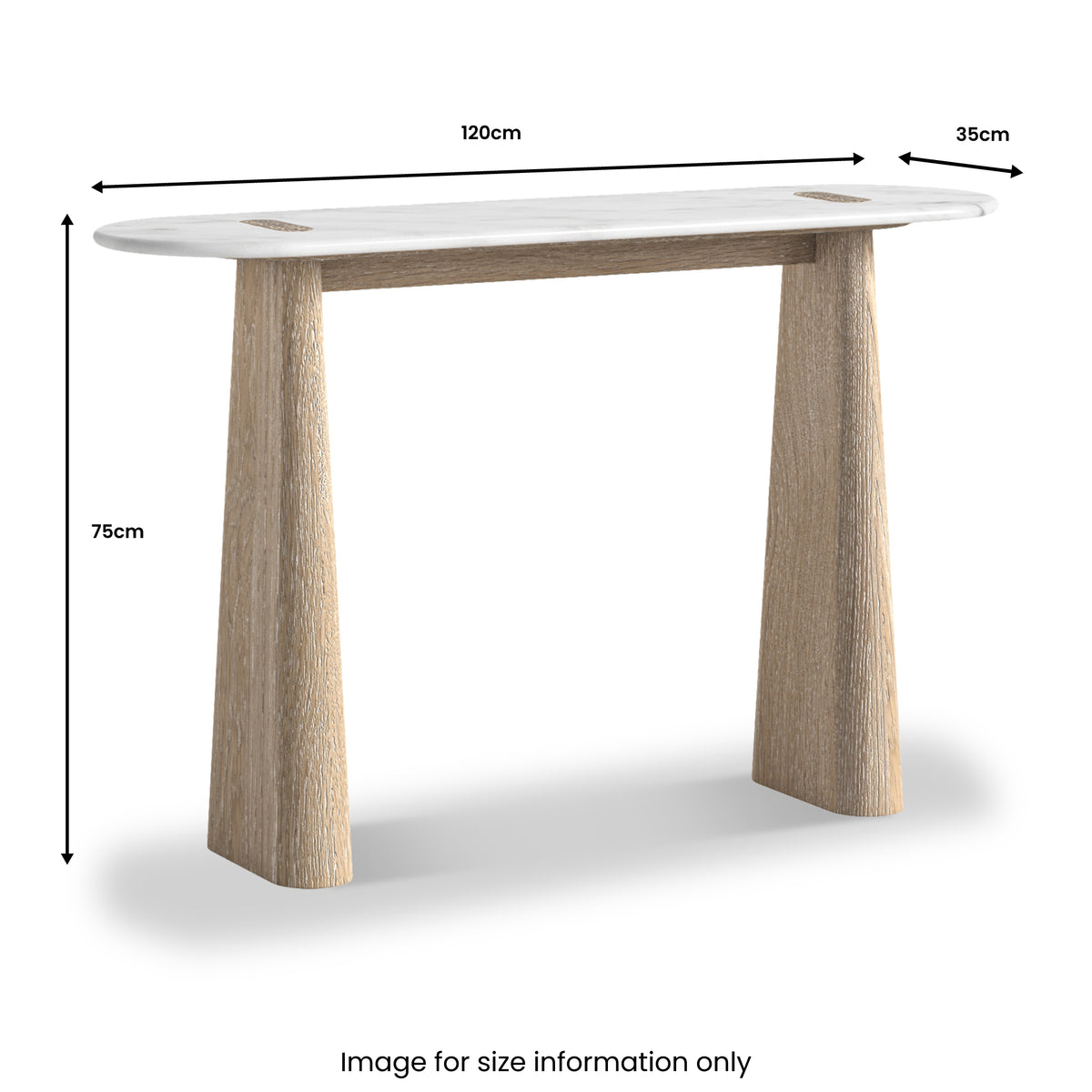 Portobello Console Table - Travertine Top