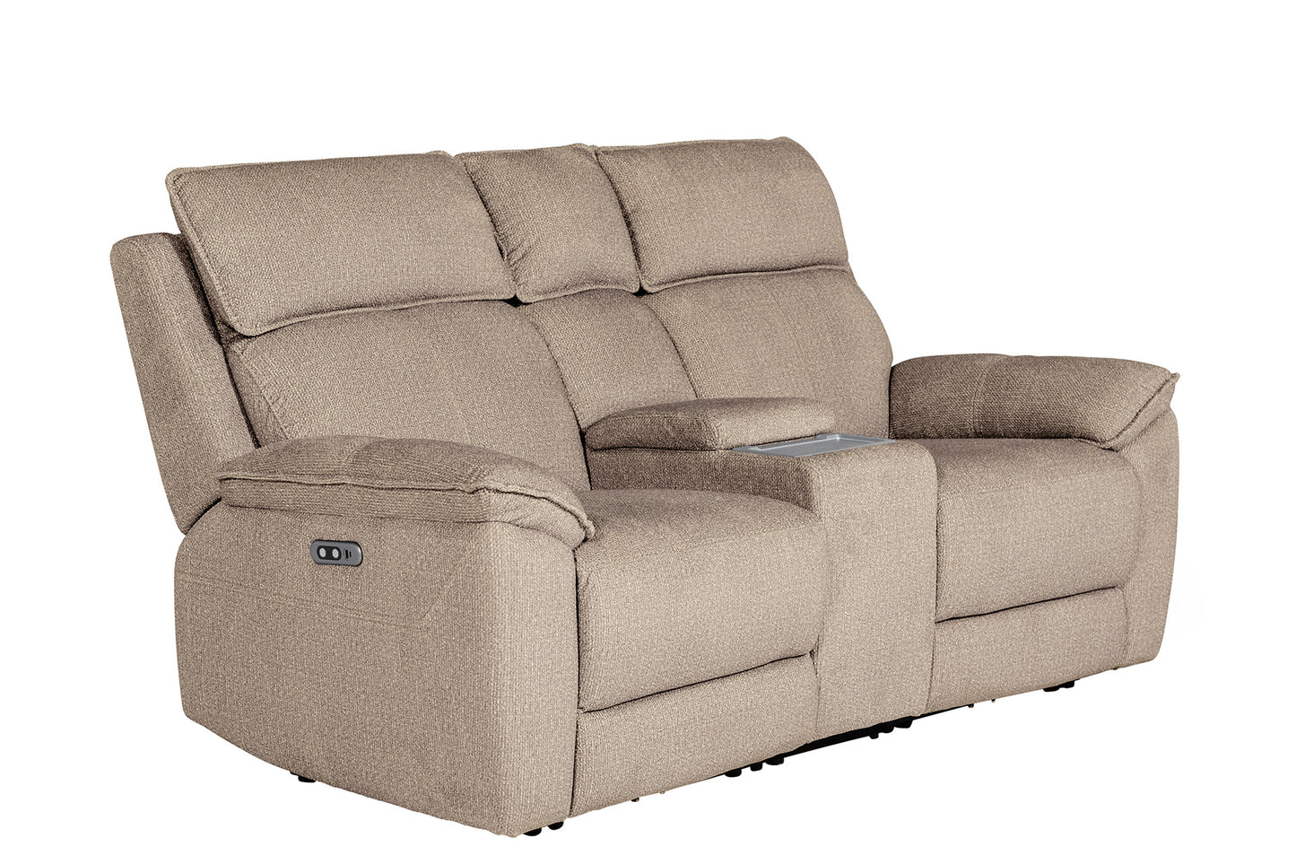 Blaine 2 Seater with Console - Latte