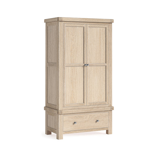Normandy Gents Wardrobe - White Wash