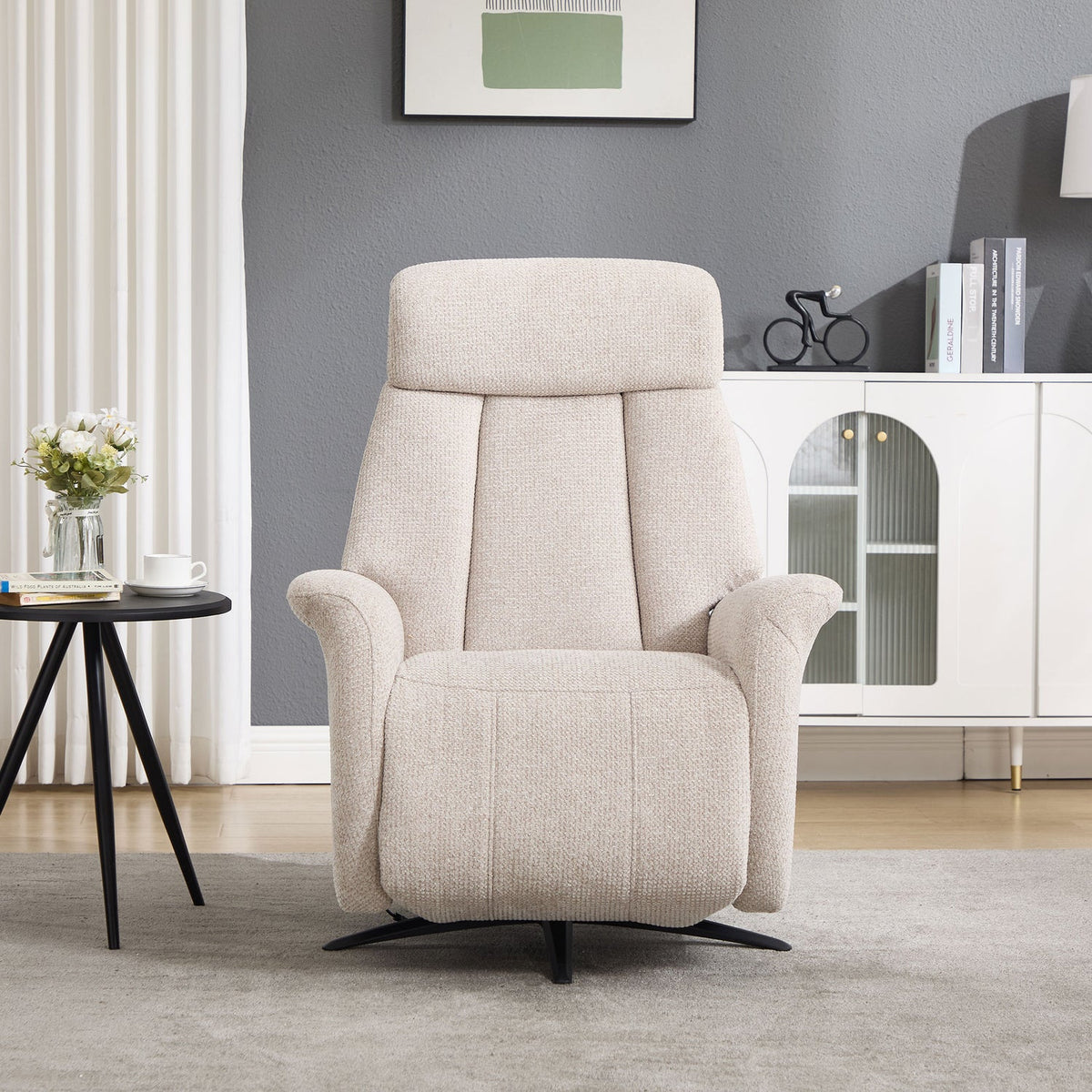Hetty Swivel Recliner - Beige