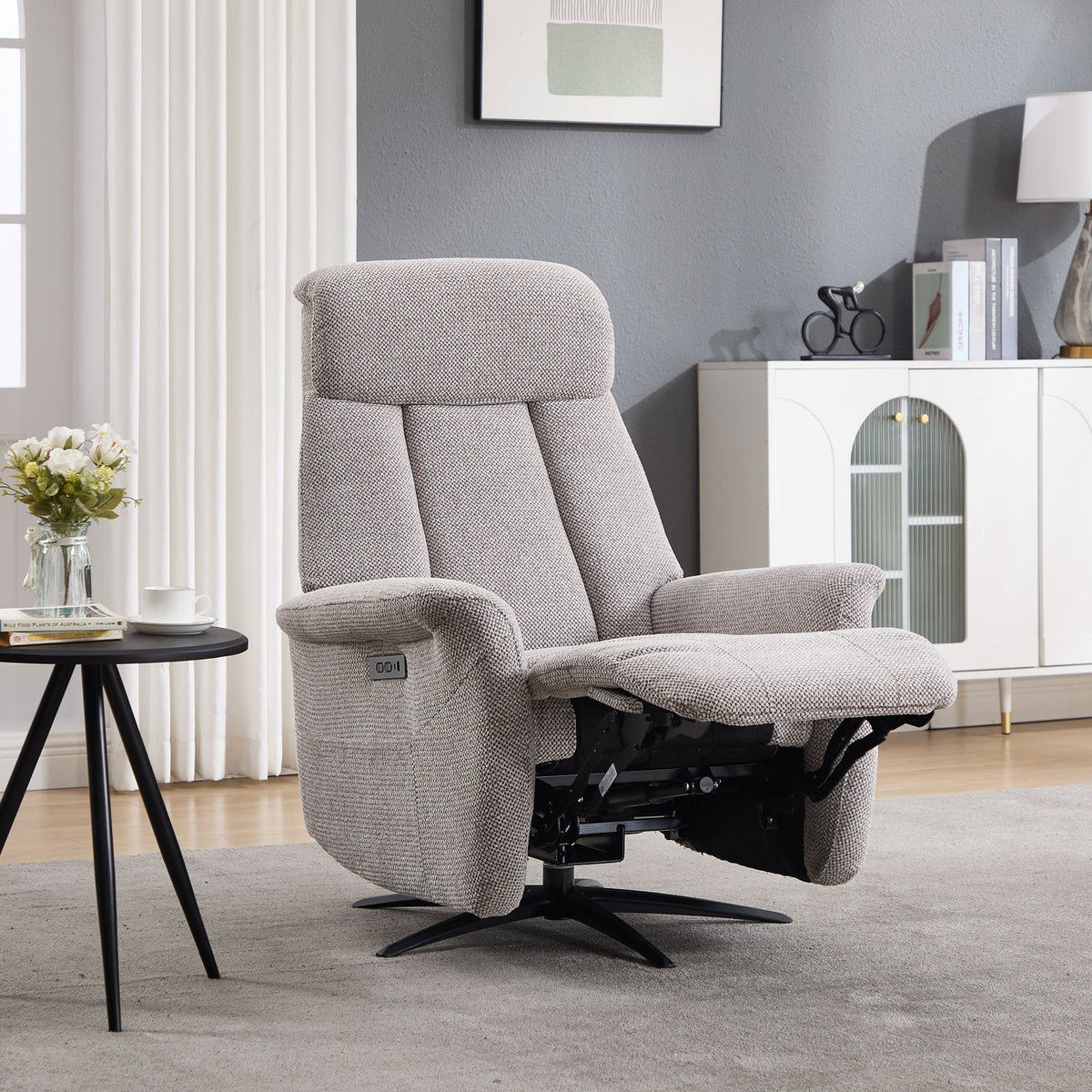 Hetty Swivel Recliner - Grey