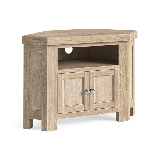 Normandy Corner TV Unit - White Wash