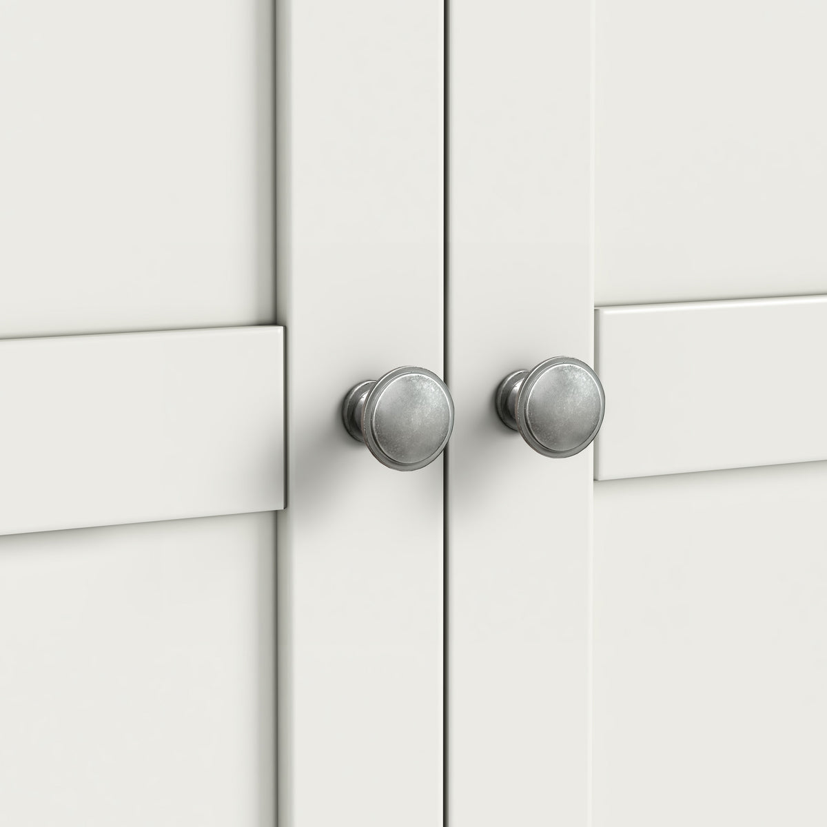 Burgundy Triple Wardrobe - White