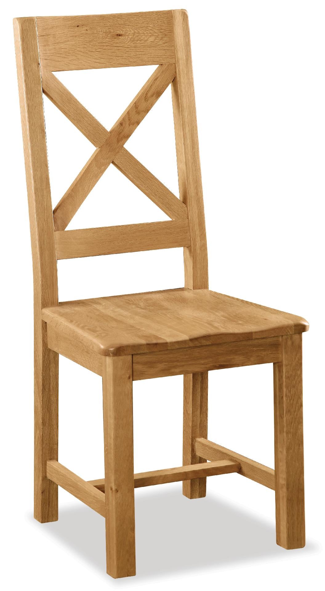 Salisbury Cross Back Chair With Wooden Seat