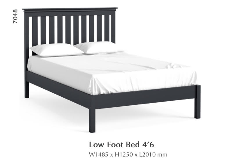 Bordeaux 4'6, 5' & 6' Beds - Charcoal