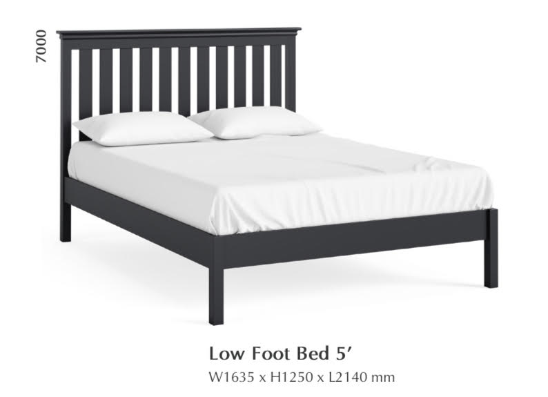 Bordeaux 4'6, 5' & 6' Beds - Charcoal