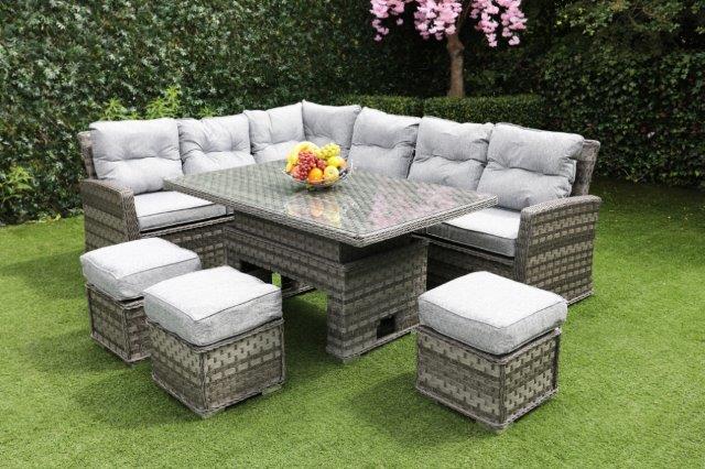 Amalfie Large Corner Set With Adjustable Table