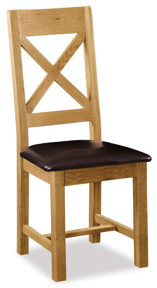 Salisbury Cross Back Chair With PU Seat