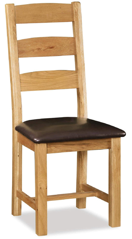 Salisbury Slatted Chair With PU Seat